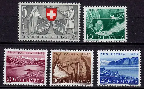 Schweiz - Switzerland Mi. 580-584 ** Pro Patria 1953 (11225