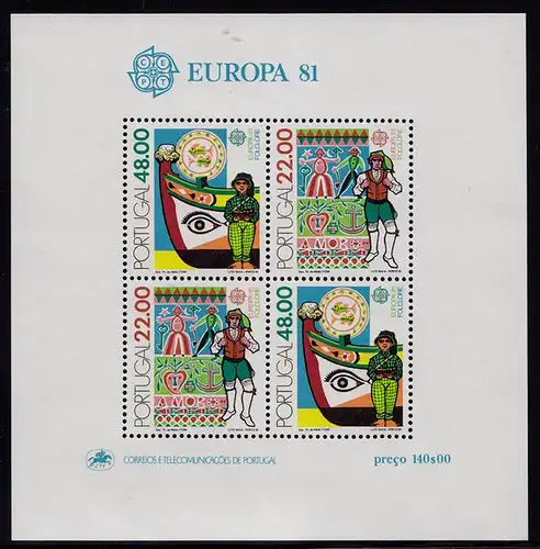 Portugal 1981 EUROPA CEPT Block 32 ** postfrisch  (d295