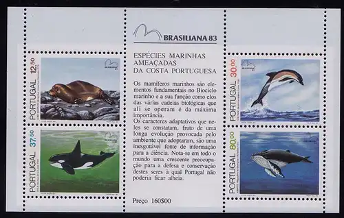 Portugal 1983 Meeressäugetiere Block 41 ** (d299