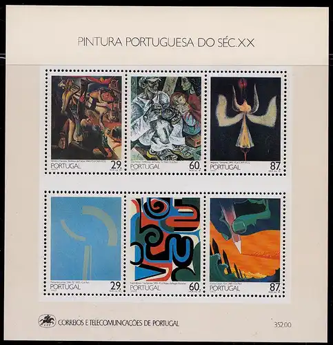 Portugal 1989 Gemälde 20. Jahrhundert Block 68 ** postfrisch  (d294