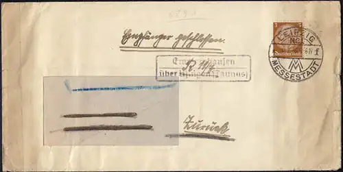 Brief Posthilfstelle/Landpost Emmershausen über Usingen (6005