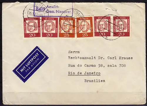 Brief Posthilfstelle/Landpost Amerlith Nienover über Uslar 1962  (6012