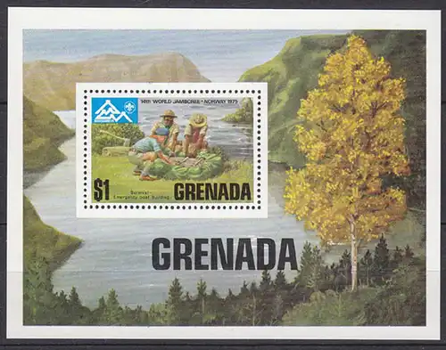 GRENADA Pfadfinder SCOUTS seltener Block 1975 **   (5265