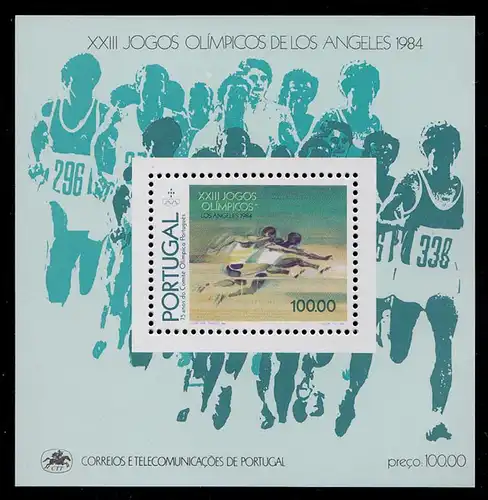 Portugal 1984 Olypiade Los Angeles BLOCK 45 ** postfrisch MNH    (d330