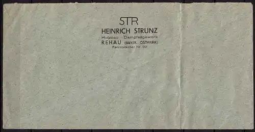 Rehau Strunz Holzbau Dampf Sägewerk 1942 (9858