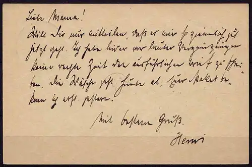 Bayreuth-Kulmbach Bayern 1899 Karte Distributions/Briefträgerstempel B3 (b775