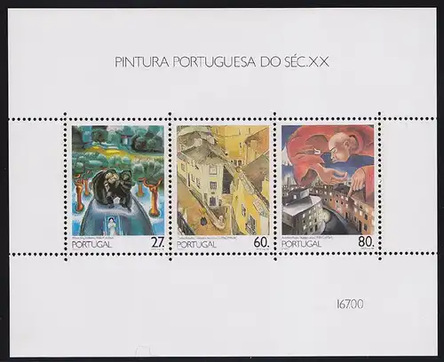 Portugal 1988 Gemälde 20. Jahrhundert Block 61 ** postfrisch MNH    (d346