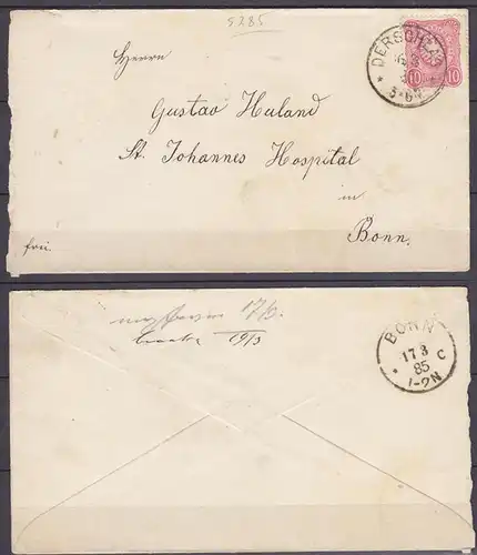 Derschlag nach Bonn Brief 1885 (10824