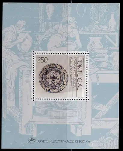 Portugal 1990 Kunst Fayencen Block 69 ** (d351