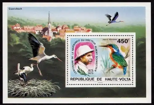 Obervolta 1975 Vögel Birds Animals Wildlife Bl.35 **  MNH  (9083