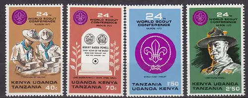 KENYA UGANDA TANZANIA Pfadfinder SCOUTS Satz 1973 ** MNH (5339