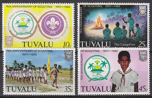 TUVALU Pfadfinder SCOUTS Satz SET 1982 ** MNH  (5335