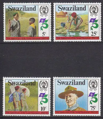 SWAZILAND Pfadfinder SCOUTS Satz SET 1982 **   (5329