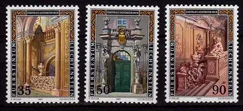 Liechtenstein Stadtpalais 1987 Mi. 925-27 **  (c012