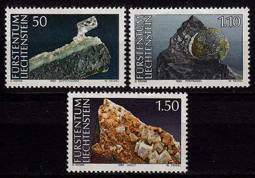 Liechtenstein Mineralien 1989 Mi. 981-83 **   (c025