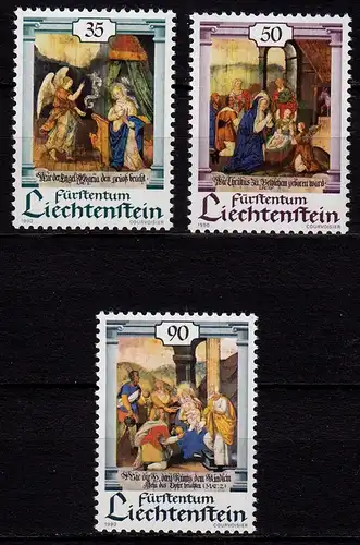  Liechtenstein Weihnachten 1990 Mi 1005-07 **  (c035