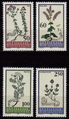  Liechtenstein Magerwiesenblumen 1993 Mi 1069-72 ** (c062