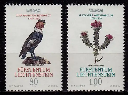  Liechtenstein Europa Cept 1994 Mi.1079-80 ** unter Postpreis   (c065