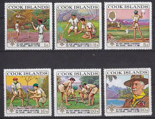 COOK ISLANDS Pfadfinder SCOUTS Satz SET 1969  **   (5304
