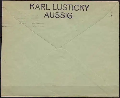 Aussig Maschinenstempel Brief nach Leipzig 1939 (9881