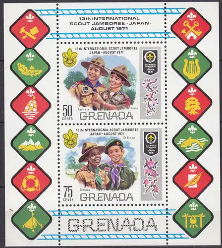 GRENADA Pfadfinder SCOUTS  Block 1971 **   (5283