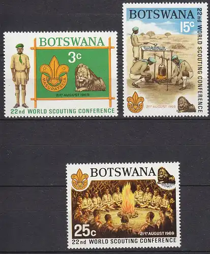 Botswana Pfadfinder SCOUTS Satz SET 1969  **    (5301