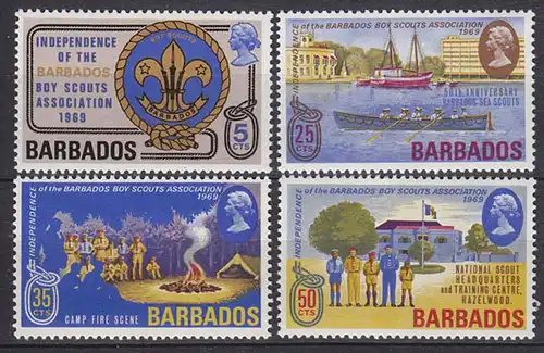 Barbados  Pfadfinder SCOUTS Satz SET 1969  **   (5295