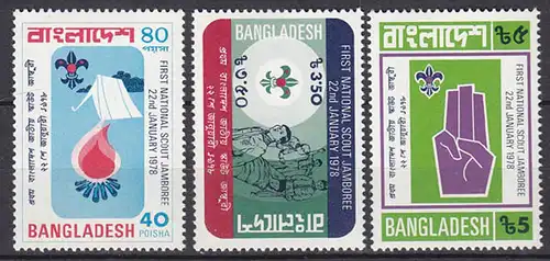 Bangladesh Pfadfinder Scouts Satz Set ** MNH 1978 (5293