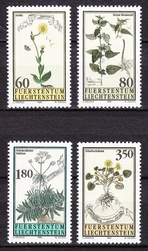 Liechtenstein Heilpflanzen 1995 Mi. 1116-19 ** unter Postpreis   (c079