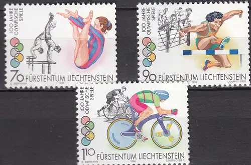  Liechtenstein Sommer Olympiade 1996 Mi.1129-31 ** unter Postpreis   (c086