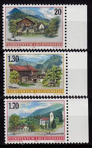 Liechtenstein Dorfansichten 1997 Mi.1148-50 **    (c094