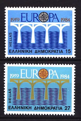 Griechenland Greece MiNr.1555/56 1984 Europa CEPT **   (8139