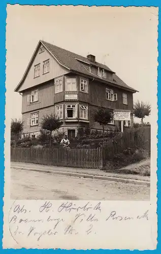 AK Haus Roseneck Braunlage Echte Fotografie   (2483