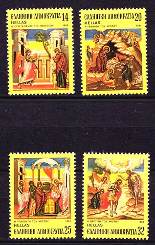 Griechenland Greece MiNr.1571/74 ** 1984 Weihnachten  (8145