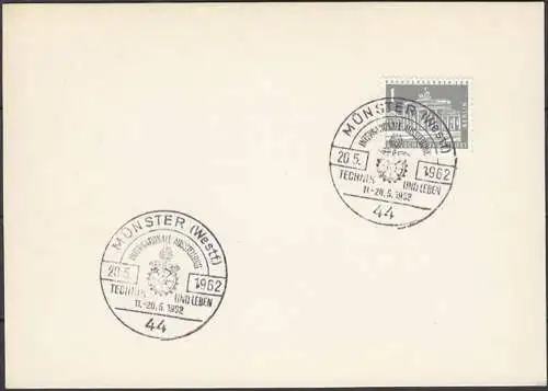 Münster Sonder-Stempel 1962 Technik und Leben    (4405