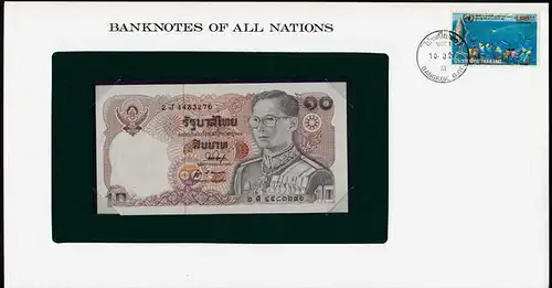 Banknotes of All Nations Thailand 10 Bath 1980 Pick 87 UNC King Rama IX (15619