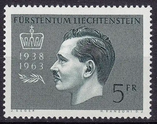 Liechtenstein - Mi. 427 postfrisch 1963 Fürst Franz Josef II. (11327