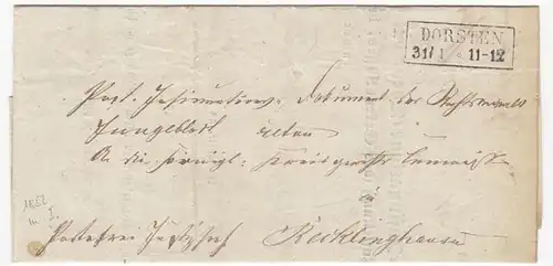 Preussen Dorsten/Recklinghausen Post-Insinuations-Document 31-1-1852 (12156