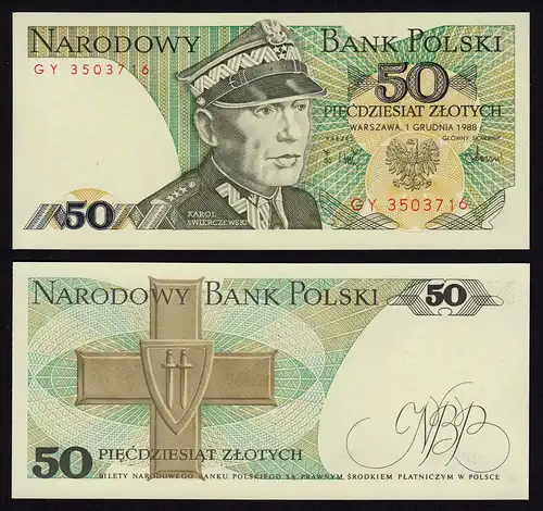 Polen - Poland - 50 Zlotych Banknote 1988 UNC Pick 142c  (16222