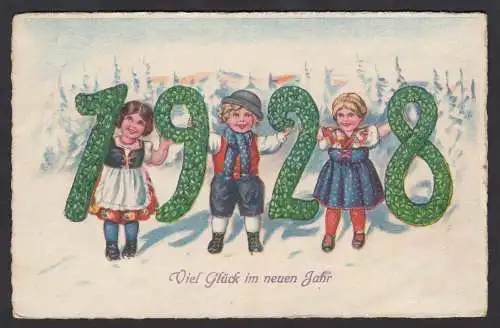 AK Neujahr Neues Jahr Kinder 1928  (16723