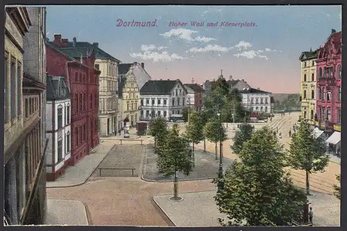 AK Dortmund Hoher Wall und Körnerplatz 1924  (16949