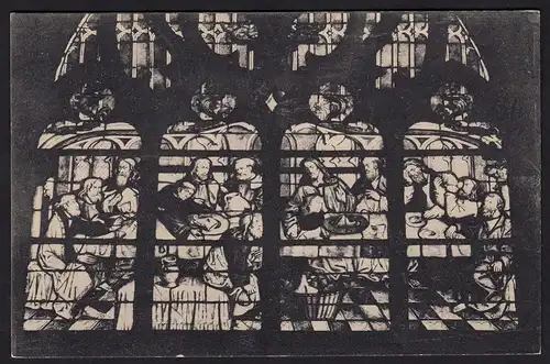 AK Soest Wiesenkirche Glasfenster um 1500 Abendmahl (16971