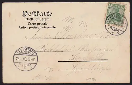 AK Litho Gruss aus Königsborn Unna 1903 nach Lippstadt  (16979
