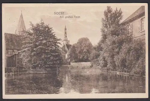AK Soest Westfalen 1916 Am großen Teich Feldpost  (17008