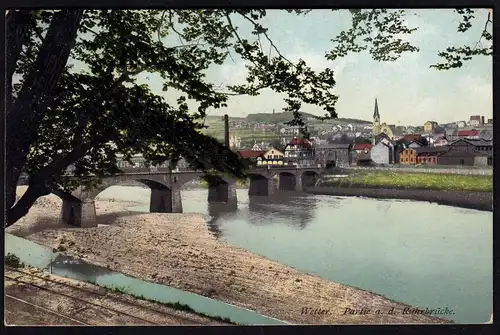  AK Velbert  1913 Gesamtansicht Brücke nach Wetter  (17276 