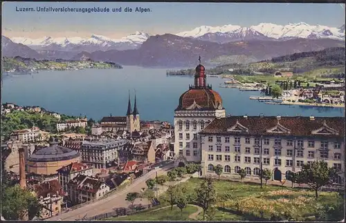 AK Luzern Schweiz 1917 Unfallversicherungsgebäude  (12627