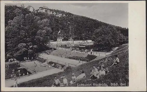 AK Stadtroda Städt. Freibad 1930   (12629