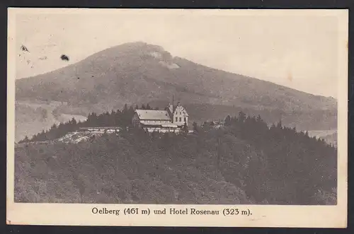 AK Honnef Oelberg (461 m) und Hotel Rosenau (323 m) 1912   (17427