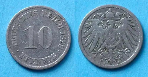 10 Pfennig 1899 J Deutsches Kaiserreich Empire Jäger Nr. 13   (17747
