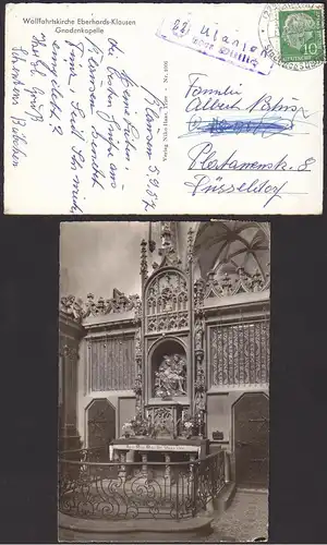 AK Wallfahrtskirche Eberhards-Klausen Gnadenkapelle Posthilfstelle/Landpost